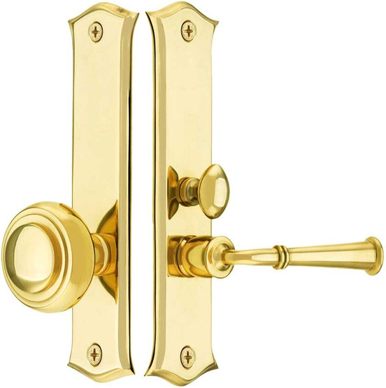 Amsterdam Screen Door Mortise Lock Set in Polished Brass.